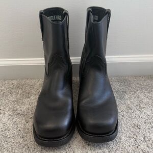 Men’s Durango SW900 100% Leather Western Work Boots in Black Size 10.5